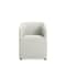 Manhattan Comfort Anna Round Faux Leather Dining Armchair in Light Stone Grey DC059AR-ST - alternate 1